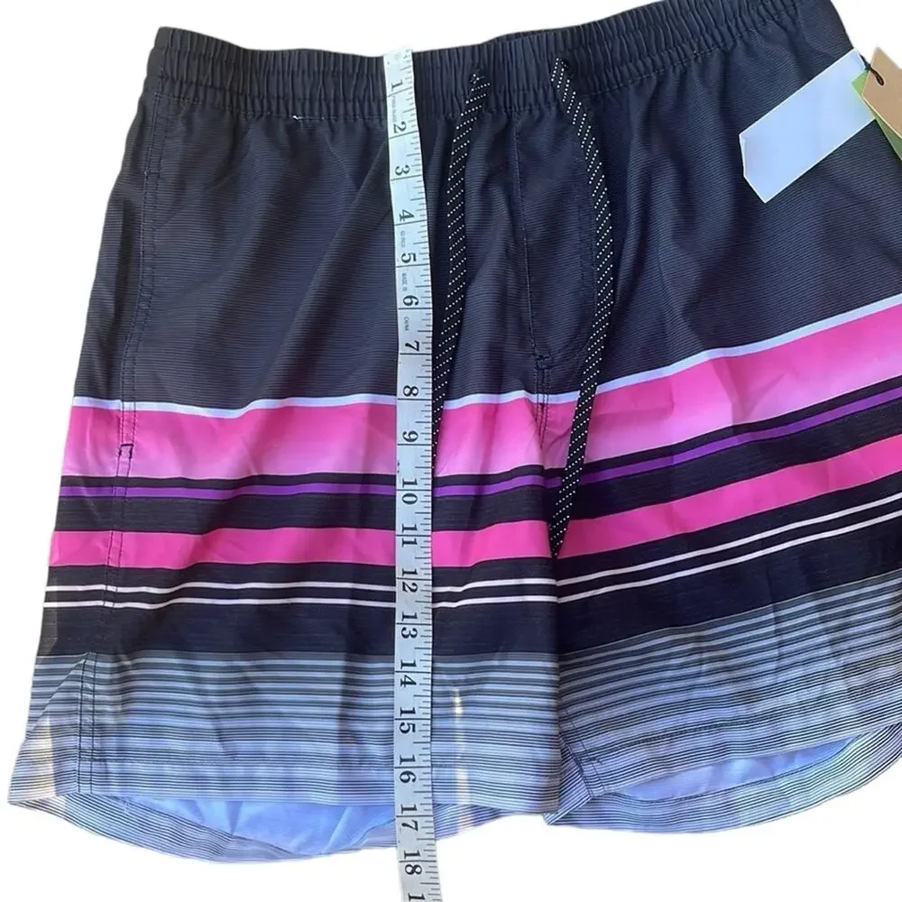 Quiksilver pink & black swim trunks size medium (31) NEW - Picture 7 of 10